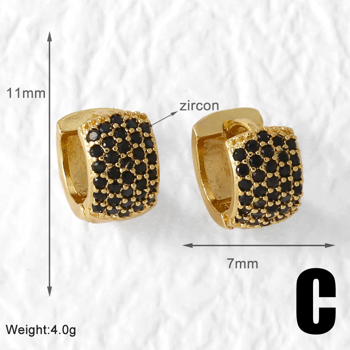 1 Pair Modern Style Simple Style Round Plating Inlay Copper Zircon 18K Gold Plated Ear Studs