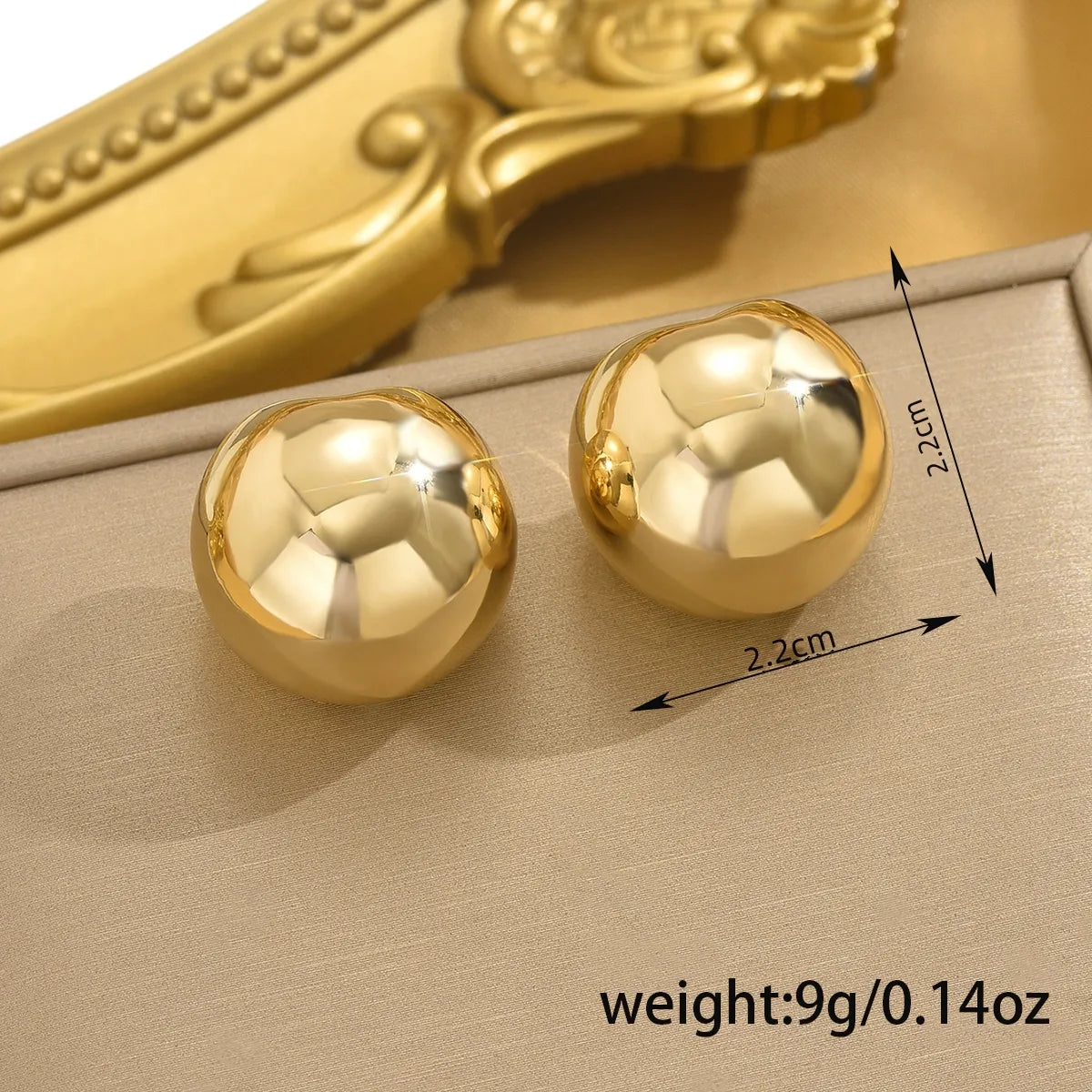 1 Pair Modern Style Simple Style Semicircle Zinc Alloy Ear Studs