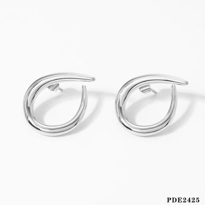 1 Pair Modern Style Simple Style Solid Color 316 Stainless Steel  16K Gold Plated White Gold Plated Gold Plated Ear Studs