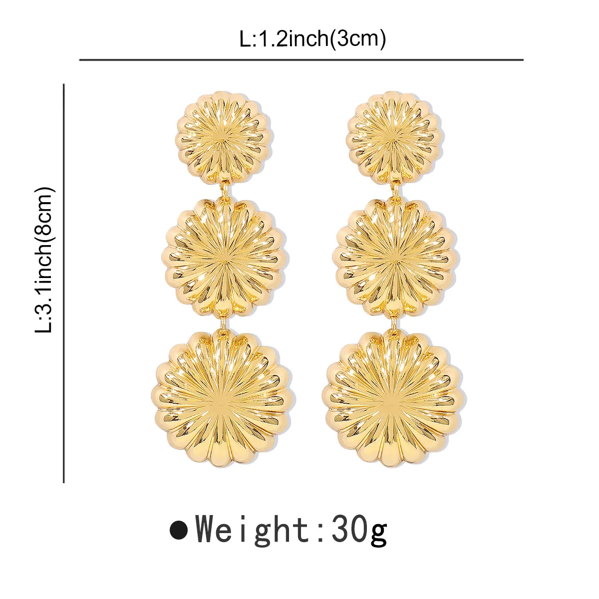 1 Pair Modern Style Simple Style Solid Color Alloy Drop Earrings