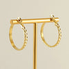 1 Pair Modern Style Simple Style Solid Color Plating Stainless Steel 18k Gold Plated Hoop Earrings