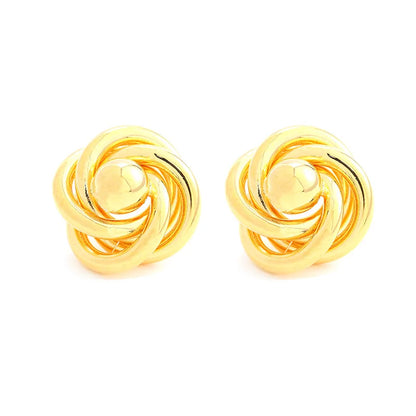 1 Pair Modern Style Streetwear Flower Plating Copper Ear Studs