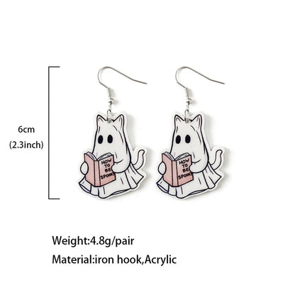 1 Pair Modern Style Streetwear Halloween Pattern Arylic Drop Earrings