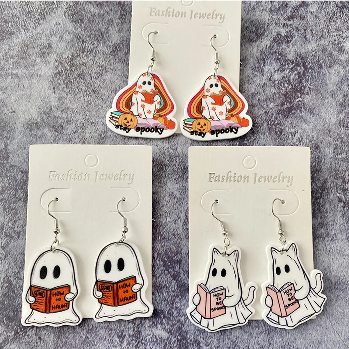 1 Pair Modern Style Streetwear Halloween Pattern Arylic Drop Earrings