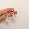 1 Pair Modern Style Sweet Flower Plating Inlay Alloy Rhinestones 14K Gold Plated Drop Earrings