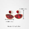 1 Pair Modern Style Sweet Korean Style Sector Heart Shape Grape Enamel Plating 304 Stainless Steel 14K Gold Plated Drop Earrings Ear Studs