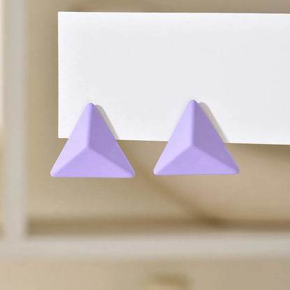 1 Pair Modern Style Sweet Triangle Arylic Ear Studs