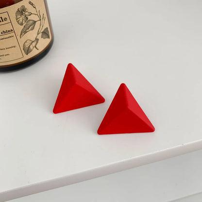 1 Pair Modern Style Sweet Triangle Arylic Ear Studs