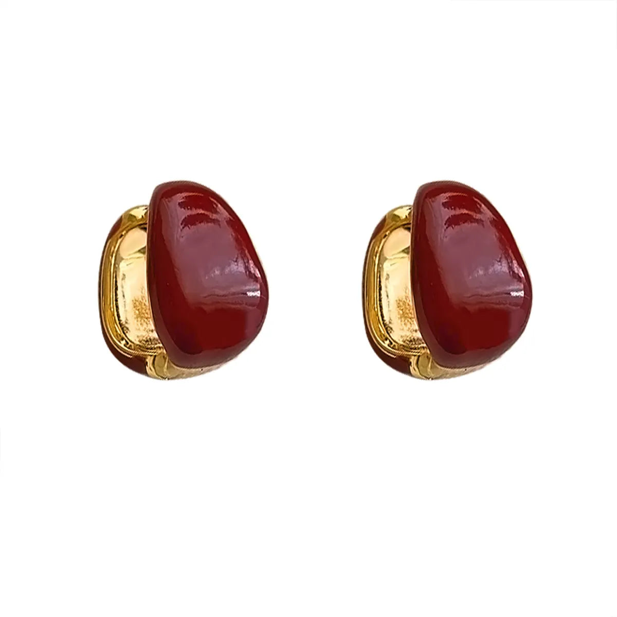 1 Pair Modern Style U Shape Plating Copper 18k Gold Plated Earrings