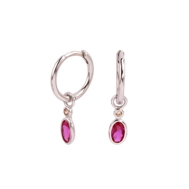 1 Pair Modern Style Water Droplets Inlay Sterling Silver Gem Earrings