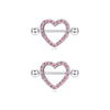 1 Pair Nipple Rings & Studs Hip-Hop Shiny Heart Shape Flower Butterfly 316 Stainless Steel  Copper Inlay Zircon Nipple Rings & Studs