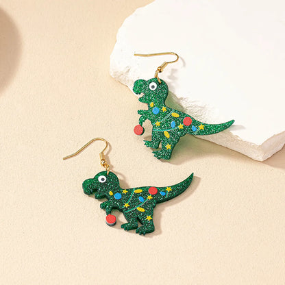 1 Pair Nordic Style Dinosaur Plastic Drop Earrings