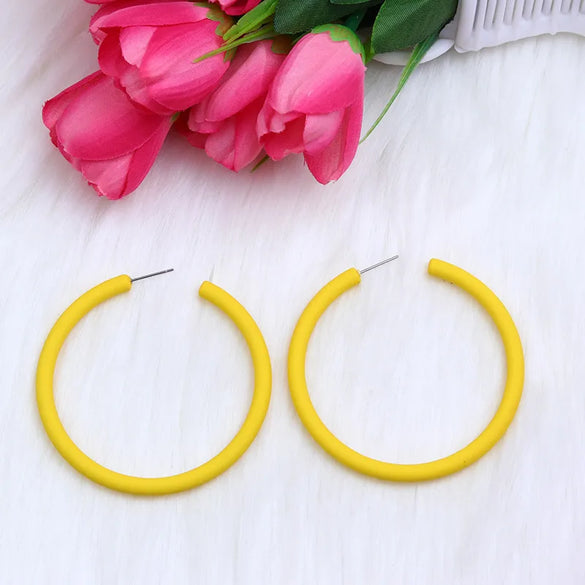 1 Pair Nordic Style Exaggerated Cool Style Round Arylic Ear Studs