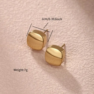 1 Pair Nordic Style XUPING Flower Asymmetrical Plating 304 Stainless Steel 18K Gold Plated Ear Studs