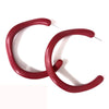 1 Pair Novelty C Shape Arylic Hoop Earrings