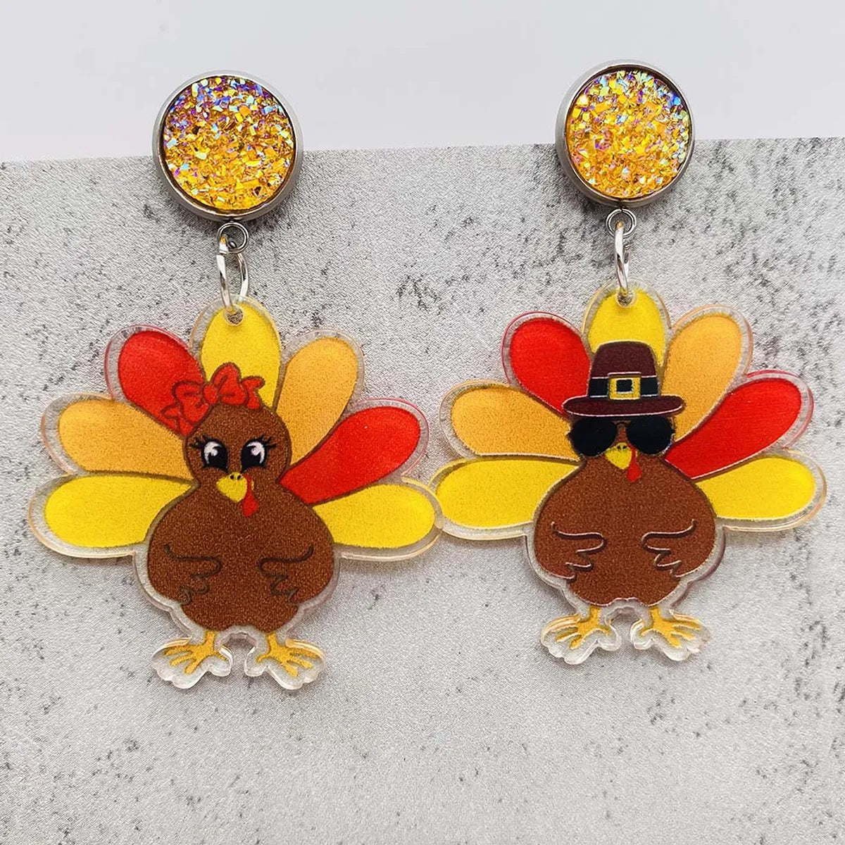 1 Pair Novelty Cartoon Character Arylic Drop Earrings