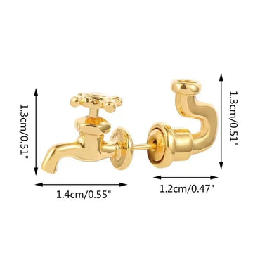 1 Pair Novelty Cartoon Plating Alloy Ear Studs