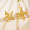 1 Pair Novelty Simple Style Classic Style Starfish 304 Stainless Steel Imitation Gold  Ear Studs