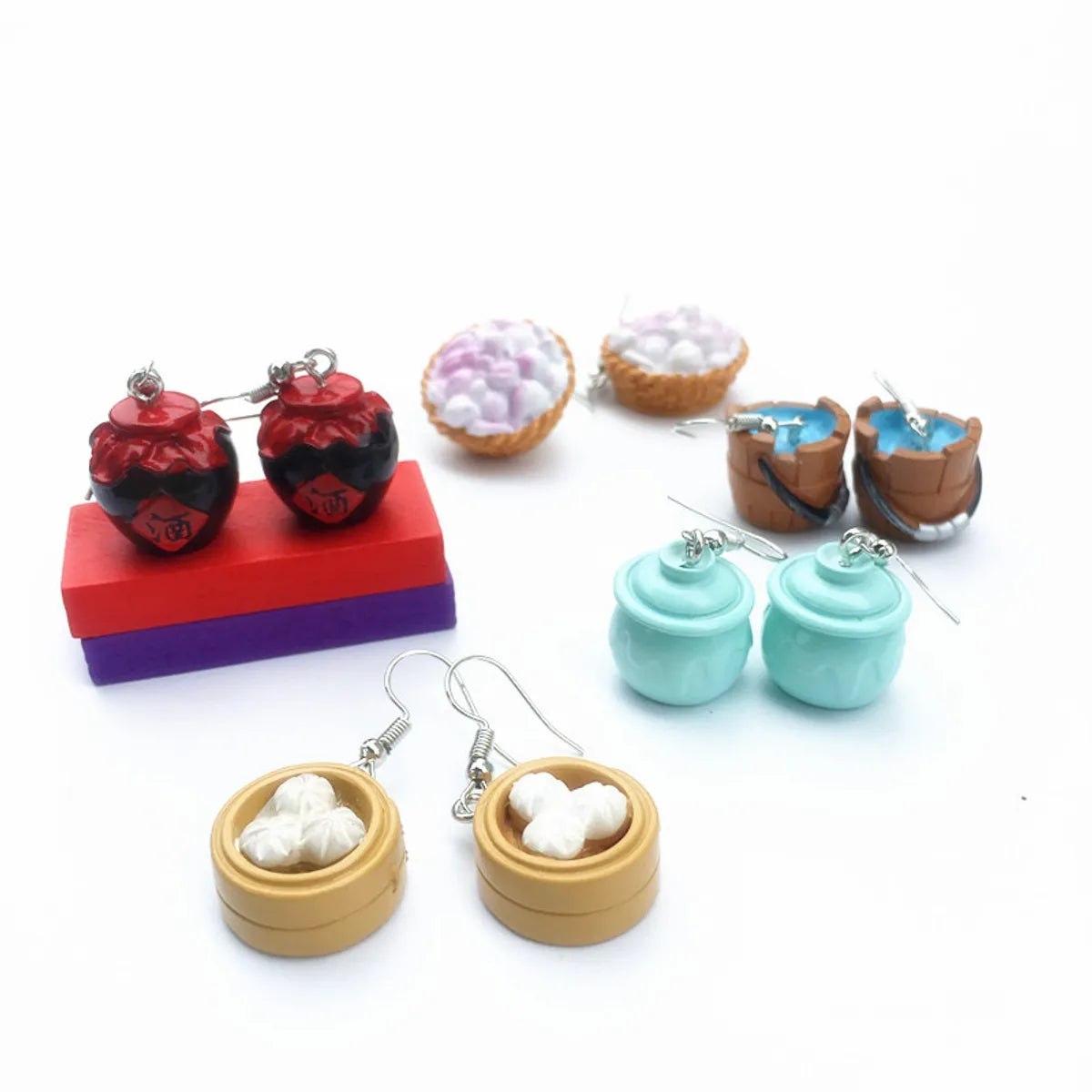 1 Pair Novelty Teapot Resin Women's Ear Hook