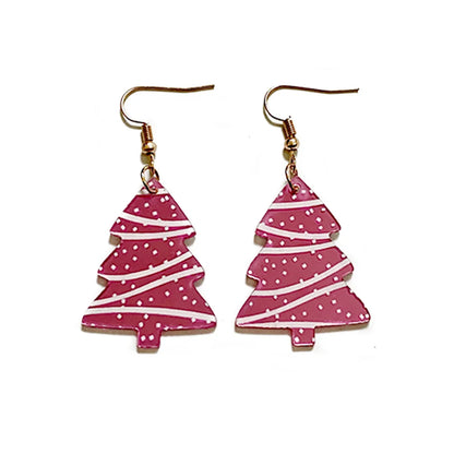 1 Pair Original Design Christmas Tree Flakes Arylic Drop Earrings