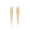 1 Pair Original Design Tassel Plating Inlay Sterling Silver Pearl 18k Gold Plated Drop Earrings