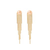 1 Pair Original Design Tassel Plating Inlay Sterling Silver Pearl 18k Gold Plated Drop Earrings