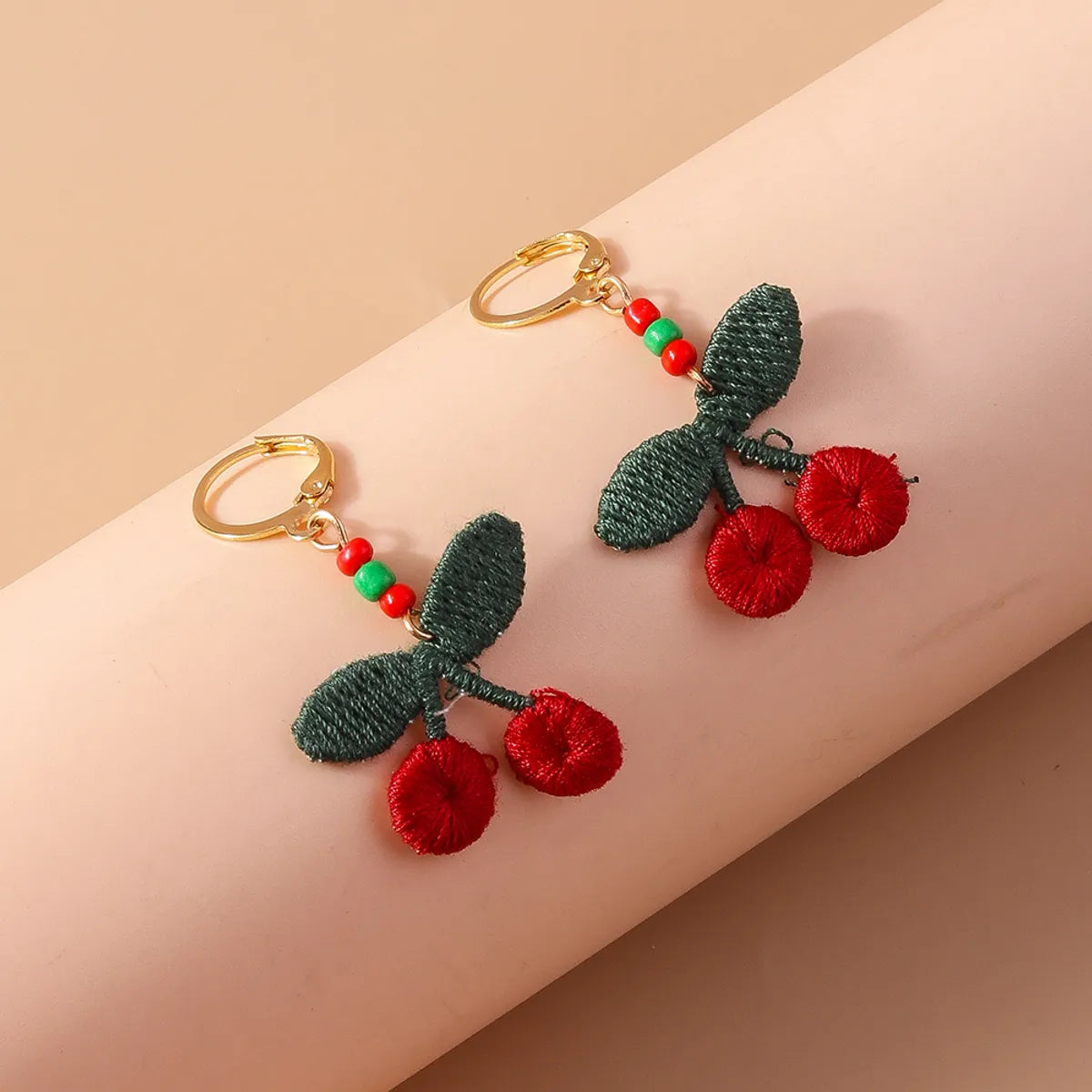 1 Pair Pastoral Flower Cloth Drop Earrings