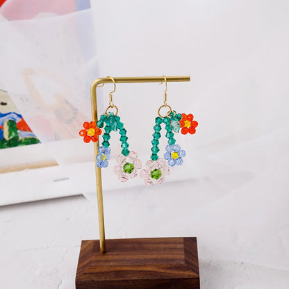 1 Pair Pastoral Fruit Artificial Crystal Plating Women'S Earrings