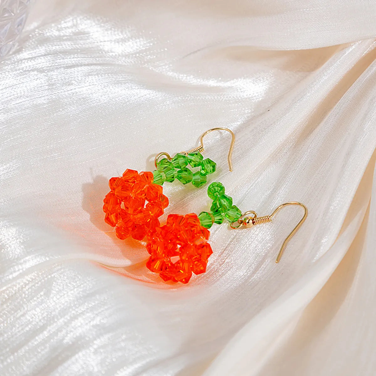 1 Pair Pastoral Fruit Artificial Crystal Plating Women'S Earrings