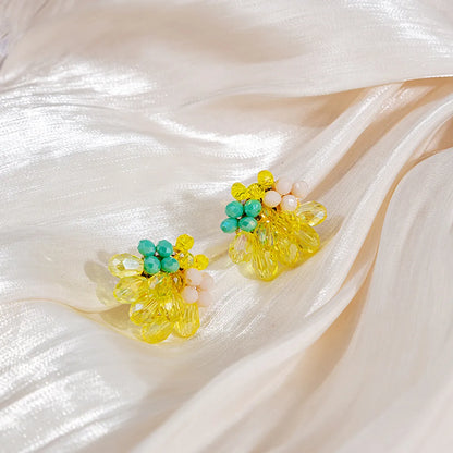 1 Pair Pastoral Fruit Artificial Crystal Plating Women'S Earrings