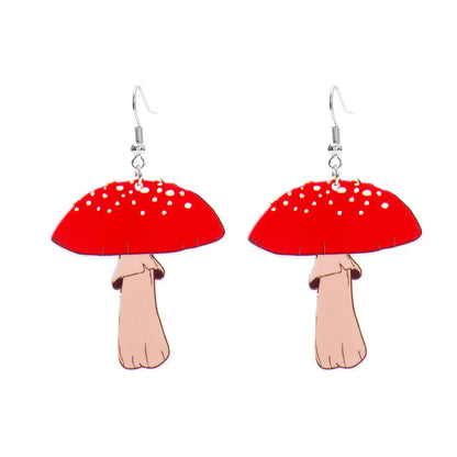 1 Pair Pastoral Mushroom Arylic Ear Hook