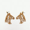 1 Pair Pastoral Simple Style Roman Style Animal Horse Wood Drop Earrings
