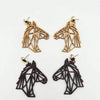 1 Pair Pastoral Simple Style Roman Style Animal Horse Wood Drop Earrings