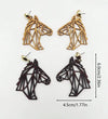 1 Pair Pastoral Simple Style Roman Style Animal Horse Wood Drop Earrings
