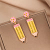 1 Pair Preppy Style Pencil Printing Alloy Drop Earrings