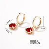 1 Pair Princess Romantic Sweet Round Water Droplets Plating Inlay Copper Glass K Gold Plated Drop Earrings