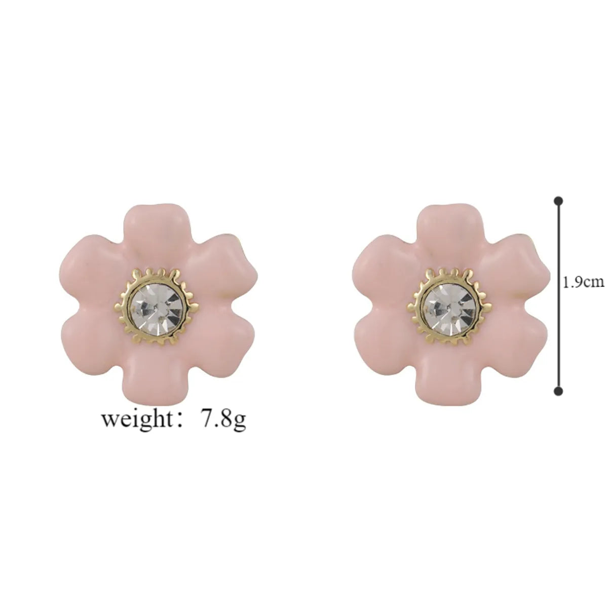 1 Pair Princess Sweet Flower Inlay Imitation Pearl Alloy Zircon Ear Studs