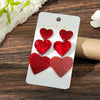 1 Pair Princess Sweet Heart Shape Printing Arylic Drop Earrings