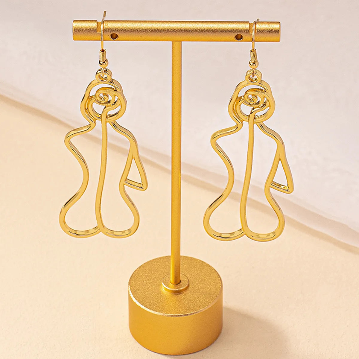 1 Pair Punk Artistic Irregular Plating Alloy Gold Plated Drop Earrings