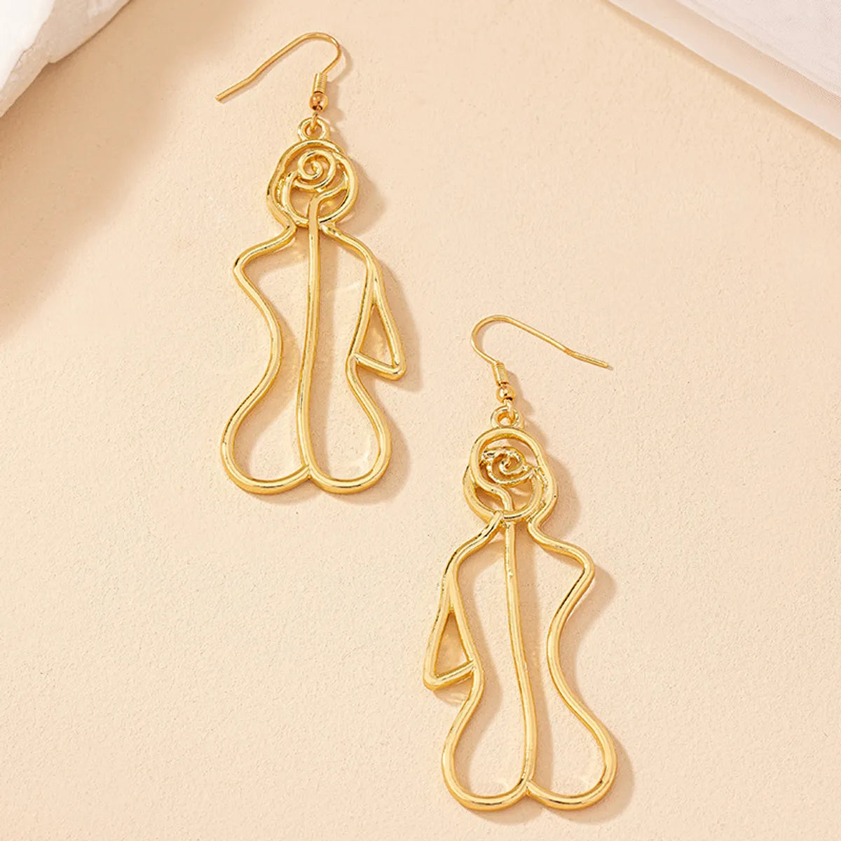 1 Pair Punk Artistic Irregular Plating Alloy Gold Plated Drop Earrings