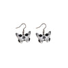 1 Pair Punk Butterfly Skull Enamel Alloy Drop Earrings