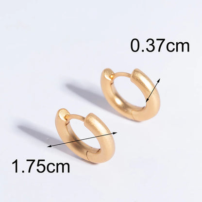 1 Pair Punk Simple Style Classic Style Solid Color Plating Copper 18k Gold Plated Hoop Earrings