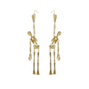 1 Pair Punk Skull Asymmetrical Plating Alloy Drop Earrings