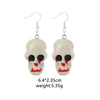 1 Pair Punk Skull Handmade Resin Drop Earrings