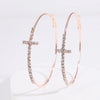 1 Pair Queen Cross Plating Inlay Alloy Zircon Hoop Earrings