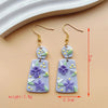 1 Pair Retro Artistic Ditsy Floral Flower Handmade Soft Clay Drop Earrings