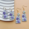 1 Pair Retro Artistic Ditsy Floral Flower Handmade Soft Clay Drop Earrings
