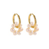 1 Pair Retro Baroque Style Sweet Flower Imitation Pearl Alloy Earrings