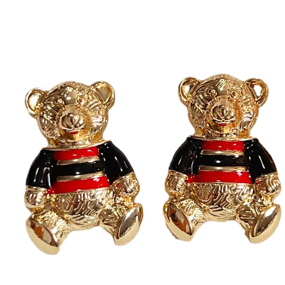 1 Pair Retro Bear Horse Alloy Ear Studs