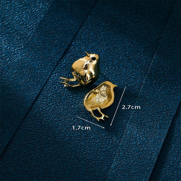 1 Pair Retro Bird Plating Alloy Ear Studs